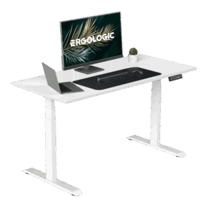 EL002 SWR P FW 1500X750 Dual motor Electric Height Adjustable Desk Frame Three Stage TABLE TOP Sit stand desk standing desk adjustable height table White frame (1