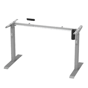 EL009-SGR-P Ergologic Single Motor Grey Color Desk Electric Height Standing Adjustable Desk Frame Two Stage office motorized Table Best Quality