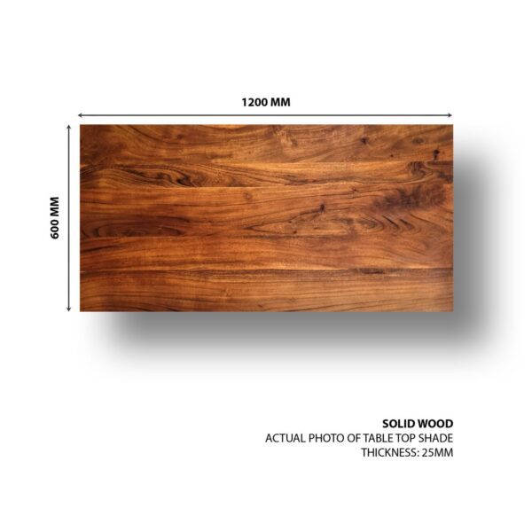 Table Top for Height Adjustment Standing Desk | 25mm Thickness | Acacia Solid Wood with Lacquered Surface 1