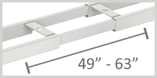 face to face width adjustable of height adjustable desk frame
