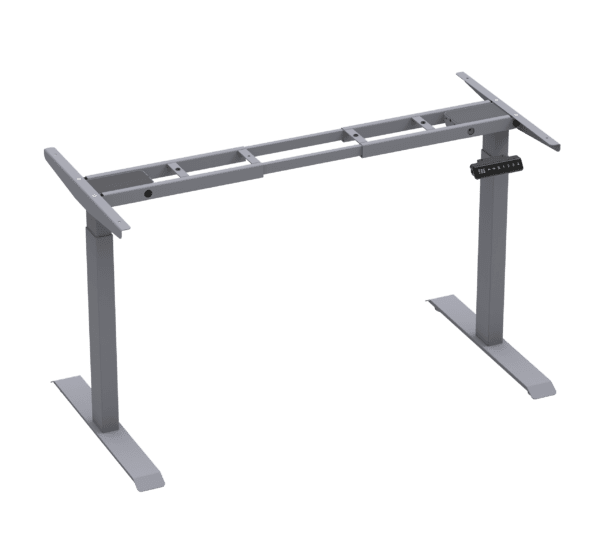 EL001-SGR-P Ergologic Dual Motor 2 Stage Grey Color Desk Electric Height Standing Adjustable Table Frame Two Stage office motorized Sit Stand Desk Premium Quality Standing desk india bangalore