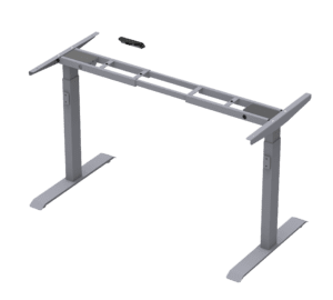EL001-SGR-P Ergologic Dual Motor 2 Stage Grey Color Desk Electric Height Standing Adjustable Table Frame Two Stage office motorized Sit Stand Desk Premium Quality Standing desk india bangalore