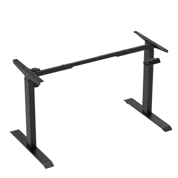 EL009-SBR-P Ergologic Single Motor Black Color Desk Electric Height Standing Adjustable Desk Frame Two Stage Motorised Table Best Quality