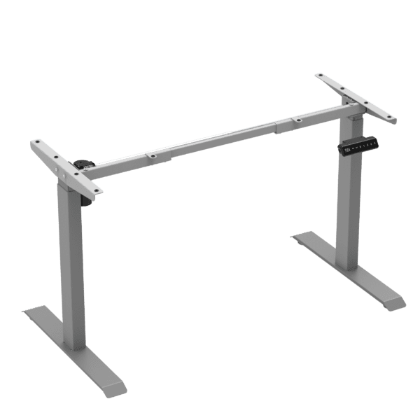 EL009-SGR-P Ergologic Single Motor Grey Color Desk Electric Height Standing Adjustable Desk Frame Two Stage office motorized Table Best Quality