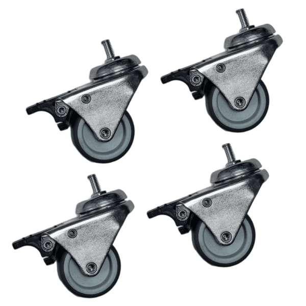 Castor Wheels for Height Adjustable Desk (Set of 4) [All Lockable Wheels]