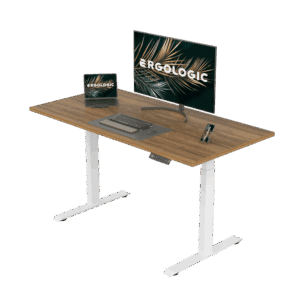 EL001-SWR-P-DO-1200X600 Ergologic Dual Motor 2 Stage White Color Desk Electric Height Standing Adjustable Desk Frame Two Stage office motorized Table Premium Quality