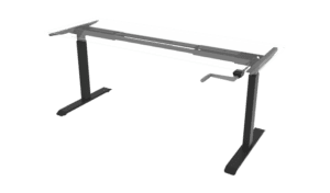 crank adjustable sit to stand desk steel frame