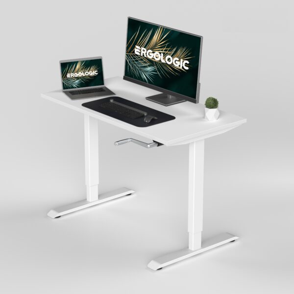 EL003 SWR P FW 1200X600 Manual Heright Adjustable Desk with table top (1)