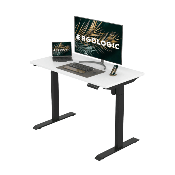 EL009-SBR-P-FW-1200x600 Ergologic Height Adjustable desk India single motor Electric hydraulic sit stand desk two Stage office motorized automatic standing desk Table