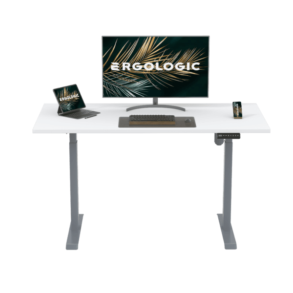 EL009-SGR-P-FW-1500x750 Ergologic Height Adjustable desk India single motor Electric hydraulic sit stand desk two Stage office motorized automatic standing desk Table