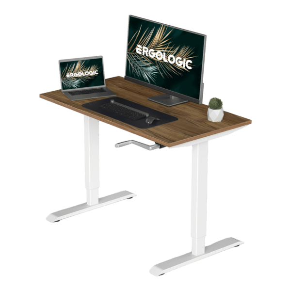 EL003-SWR-P-DO-1200X600 Manual Heright Adjustable Desk with table top side 1