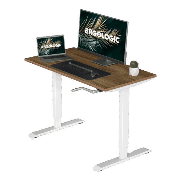 EL003-SWR-P-DO-1200X600 Manual Heright Adjustable Desk with table top side 1