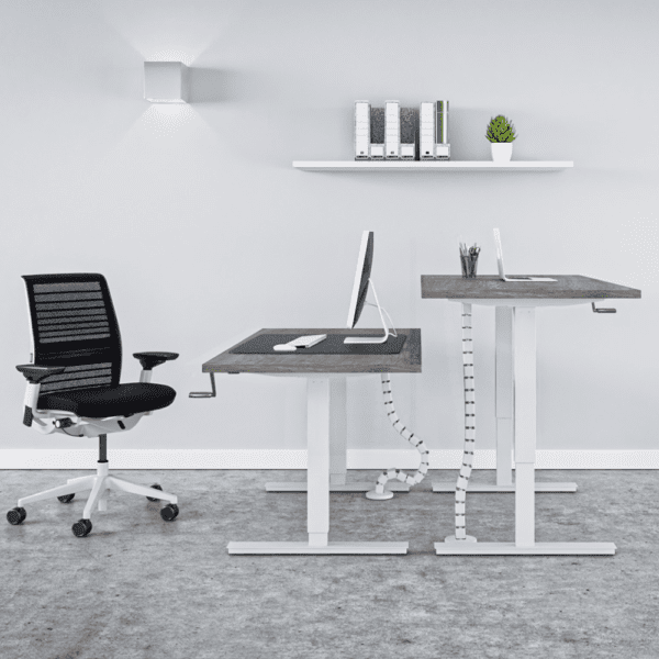 Manual height adjustable table standing desk in india non e;ectric desk with table top (2)