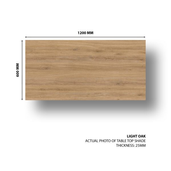 light oak 1500x750 frosty white 1200x600 Table Top for Height Adjustable Table | Premium Engineered Wood | 1200 mm x 600 mm | Light Oak