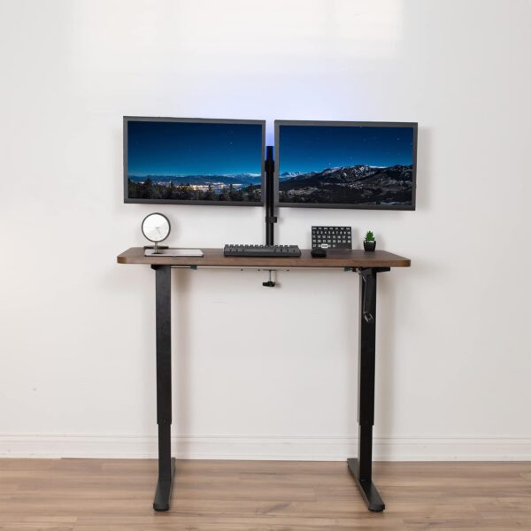 Heavy Duty Manual Sit to Stand Desk Frame No Table Top Black Frame