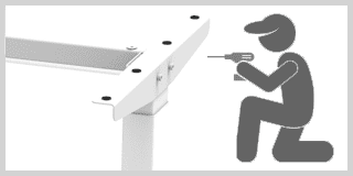 Quick Assembly for Electric Sit and Standing Desk – Height Adjustable Ergonomic Table – Only Frame – Dual Stage